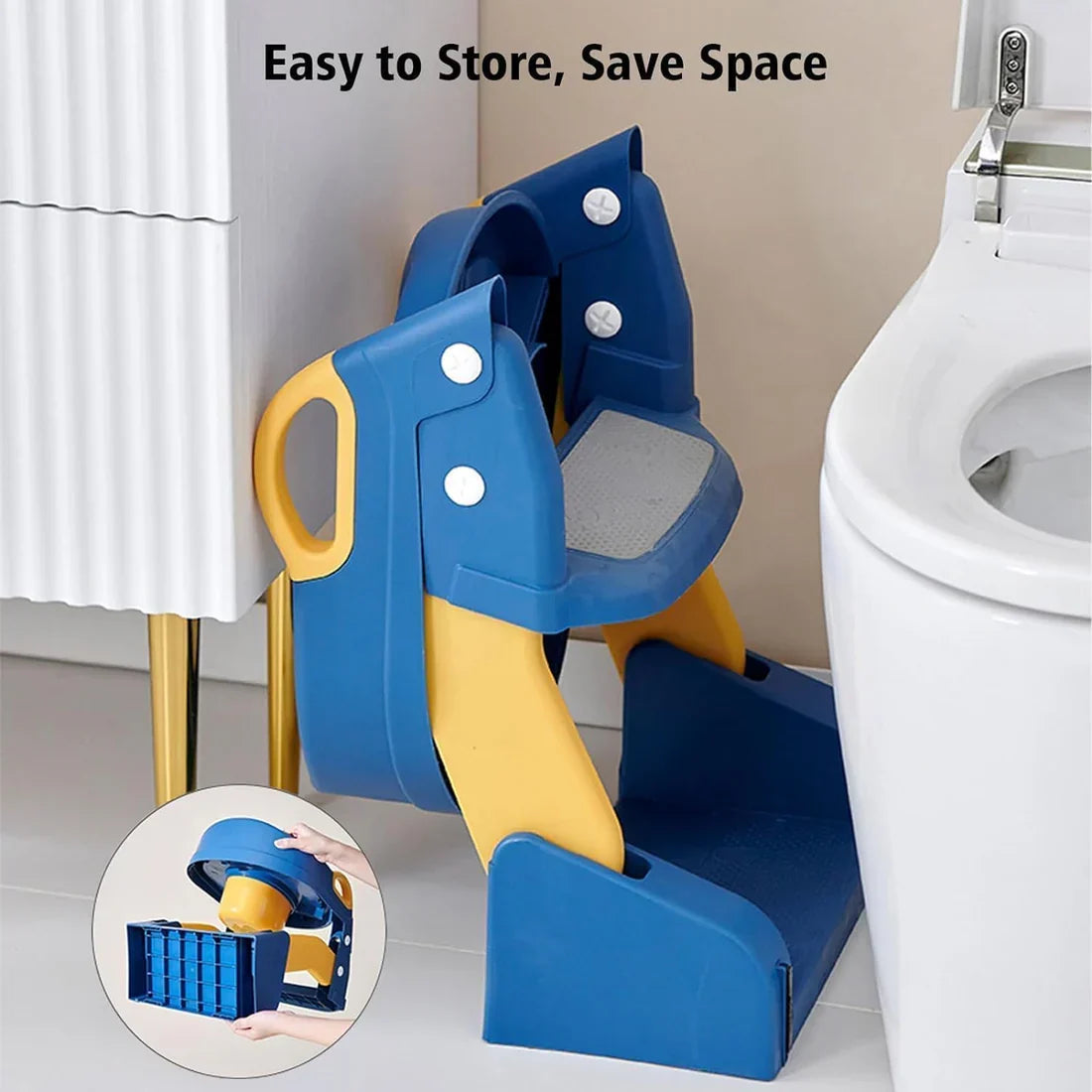 SafeSteps™ Premium Toddler Potty Training Ladder Seat – Stable, Foldable Design