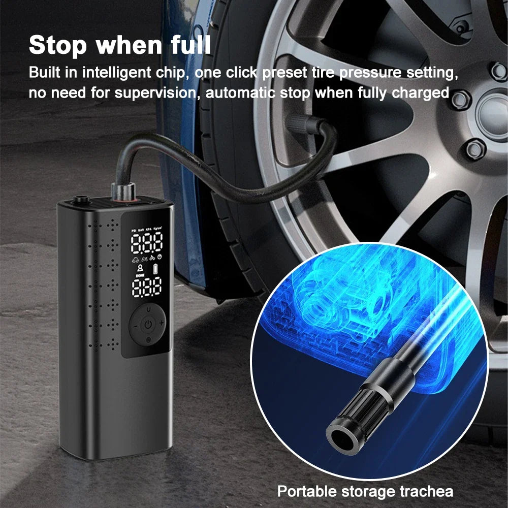Airmoto™ 120W High-Pressure Air Pump – 17 L/min Air Flow, Compact & Portable Inflator