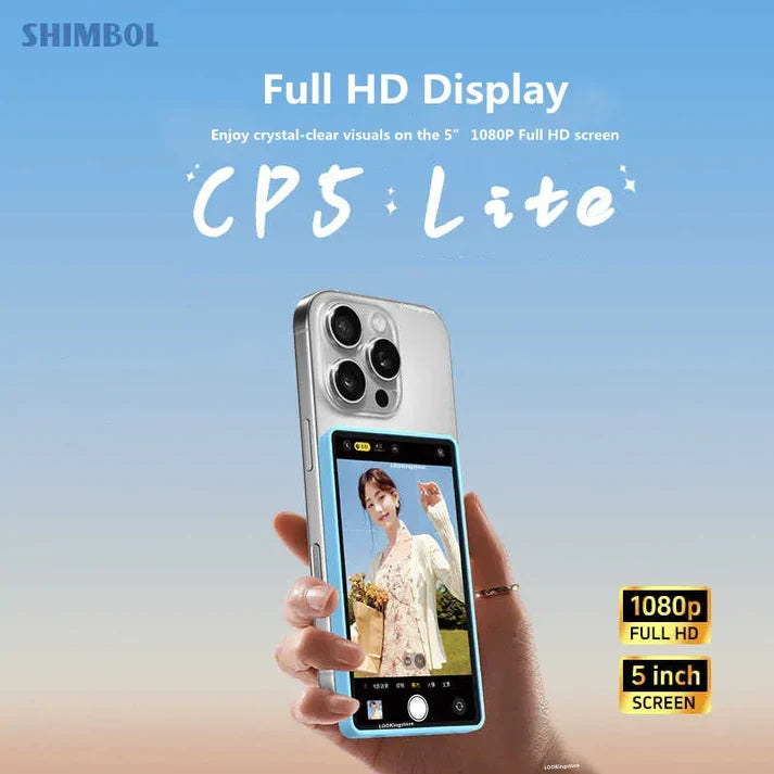 VizoSnap™ 5" 1080P FHD Vlog Selfie Monitor – Rear Camera Display for iPhone 16/15 & Samsung Phones